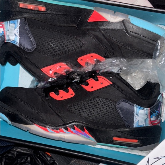 Black and Red Athletic Sneakers